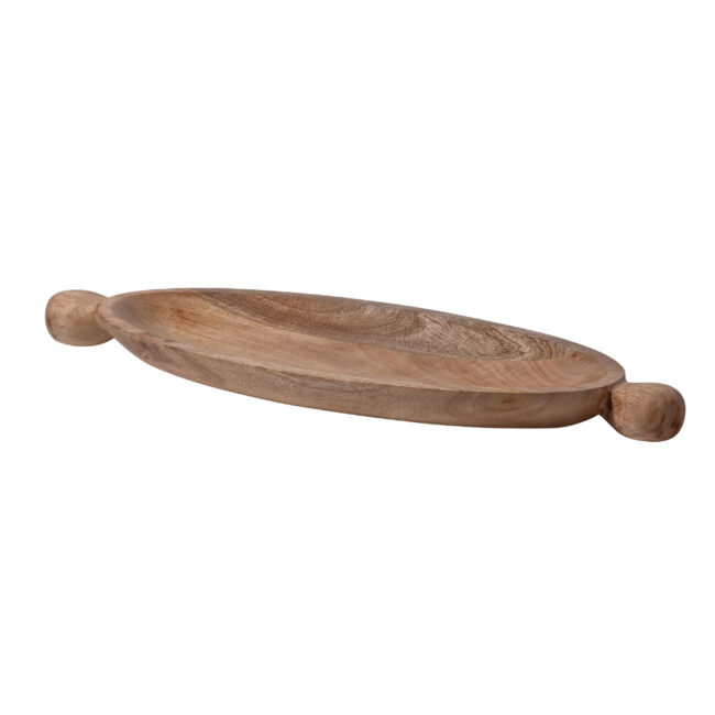 SEEMLY DECORATION BOWL OVAL MANGO WOOD NATURAL 53X18X4CM