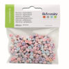 PLASTIC BEADS ALPHABET WHITE MULTICOLOR 300PCS