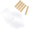 SET OF 5 PLEXI GLASS WITH BASES 10X15CMX0,3MM