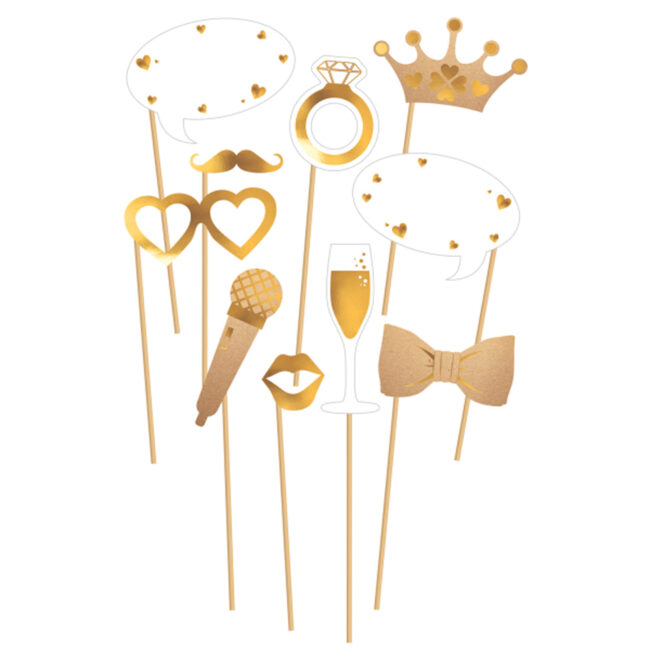 PAPER WEDDING PHOTO BOOTH KIT 10 PARTS