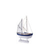 MDF SAILBOAT WITH LED WARM LIGHT ASSORTED 2 COLORS 28X8X39CM - Image 3