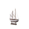 MDF SAILBOAT WITH LED WARM LIGHT ASSORTED 2 COLORS 28X8X39CM - Image 2