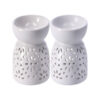CERAMIC OIL BURNER ASSORTED 2 FINISHES 9X11.5CM
