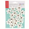 PAPER FLOWERS WHITE 3,5CM 18PCS