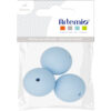 SILICONE BEADS PASTEL BLUE 15MM 3PCS