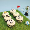 EDIBLE CUPCAKE TOPPERS FOOTBALL 6PCS - Image 2