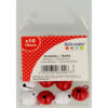 BELLS WHITE & RED 10MM 10PCS