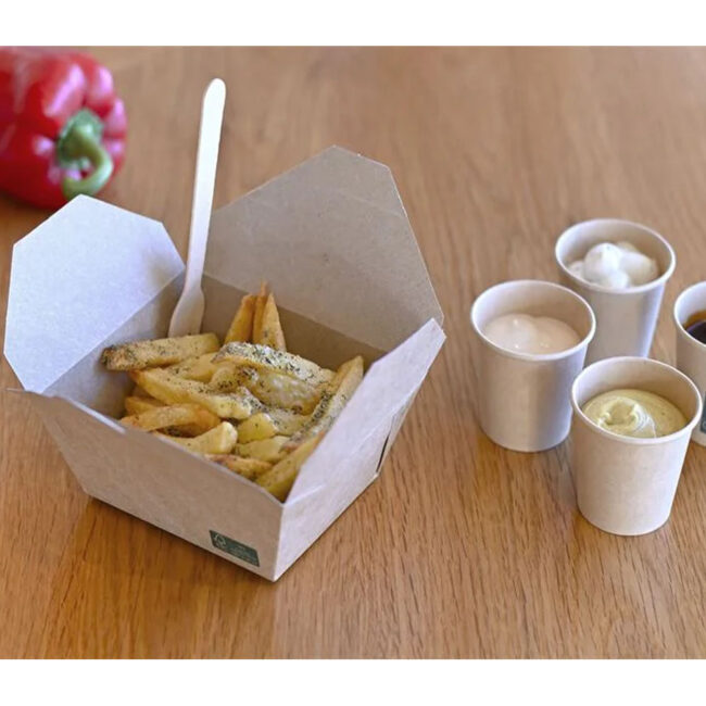 BOXES PAPER FOOD KRAFT 800ML 11X9X6CM - Image 3
