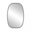 MIRROR SQUARED OVAL ALUMINIUM BLACK 50X75CM