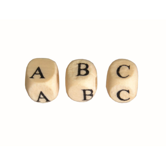 WOOD BEADS ALPHABET 8X8MM 300PCS - Image 4