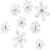 MINI PAPER FLOWERS WHITE 60PCS - Image 4
