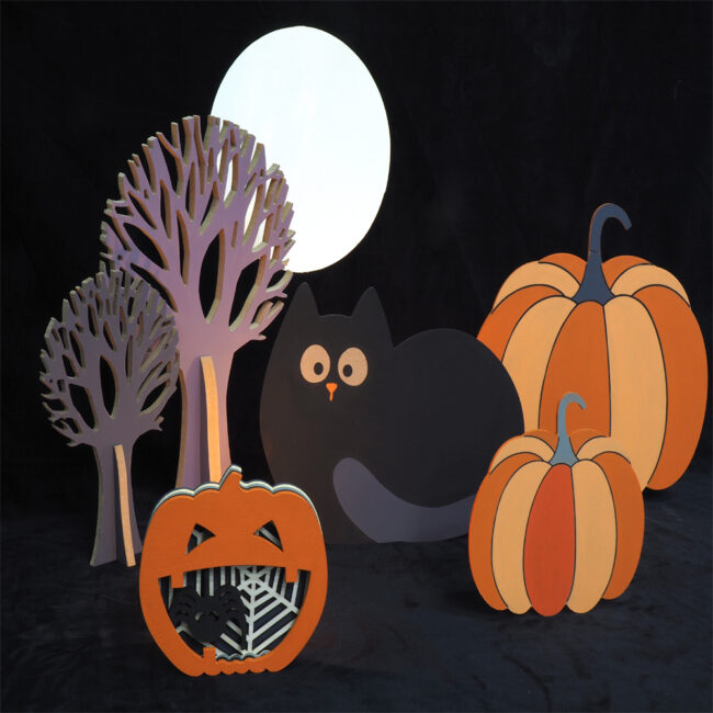 SHAPE PUMPKIN MDF 15X14CM - Image 4