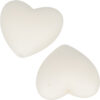 SILICONE HEART BEADS WHITE 12MM 2PCS - Image 2