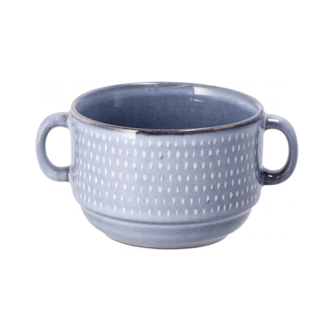 CERAMIC BOWL WITH HANDLES ASSORTED 3 COLORS 470ML 12X6,5CM - Image 3