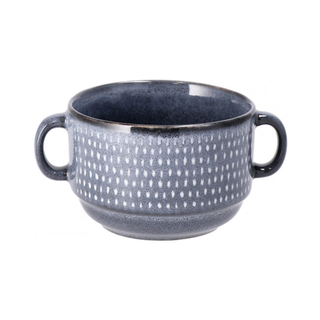 CERAMIC BOWL WITH HANDLES ASSORTED 3 COLORS 470ML 12X6,5CM - Image 4