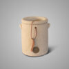 PLANTER BASIC LEATHER ROPE MAJESTIC BEIGE MEDIUM D15XH17CM
