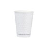 SINGLE WALL PAPER CUPS 12OZ 90MM BUBBLE WHITE 25 PIECES