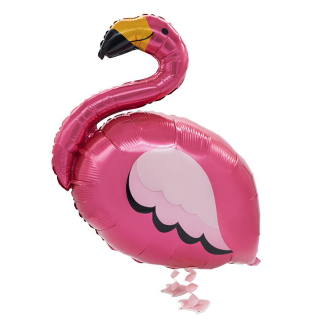 FOIL BALLOON WALKING FLAMINGO 83CM