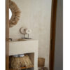 MARBLE DISC ON STAND WHITE