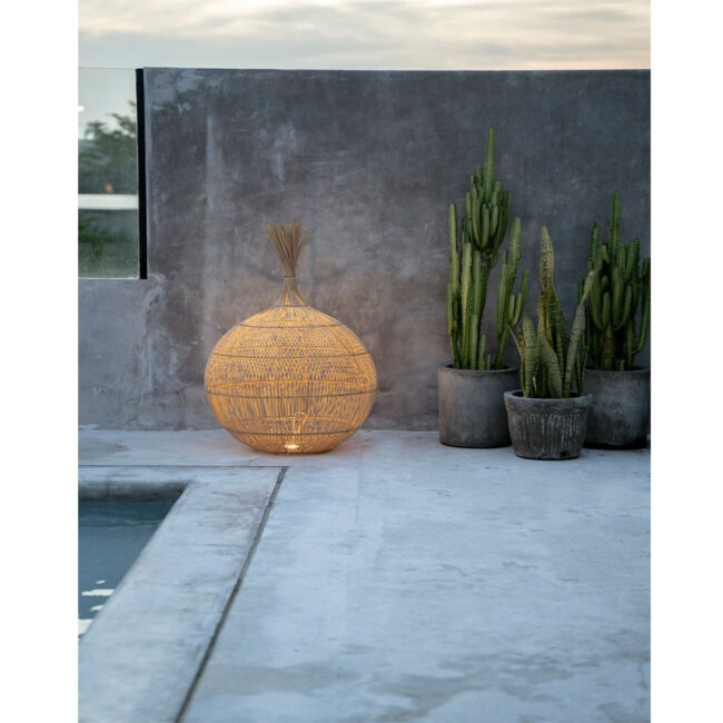 FLOOR LAMP PENDANT WONTON NATURAL 50X50X80CM - Image 3