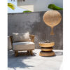 FLOOR LAMP PENDANT WONTON NATURAL 50X50X80CM - Image 4