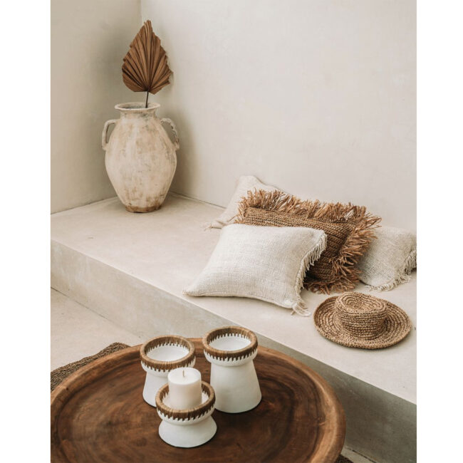 CANDLE HOLDER PRETTY WHITE NATURAL - Image 3