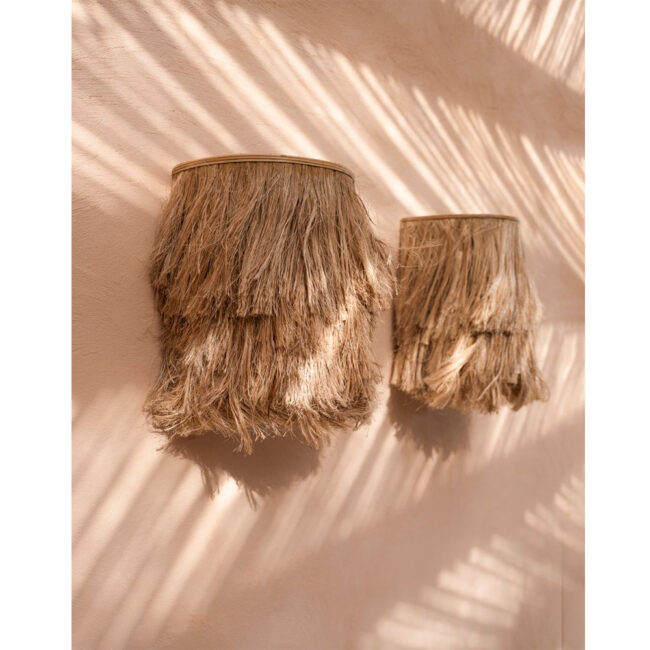 WALL APPLIQUE ABACA NATURAL 20X17X35CM - Image 3