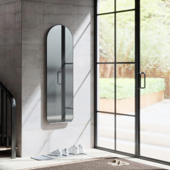 HUBBA ARCHED LEANING MIRROR METALLIC TITANIUM 51X157CM - Image 3