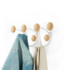 DOTSY 7 WALL HOOK WHITE & NATURAL