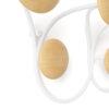 DOTSY 7 WALL HOOK WHITE & NATURAL - Image 2