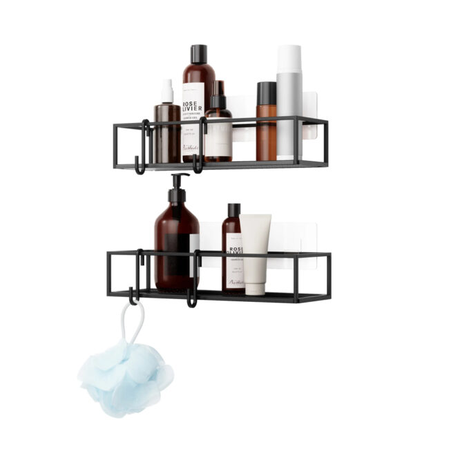 SET OF TWO CUBIKO SHOWER BIN BLACK - Image 3