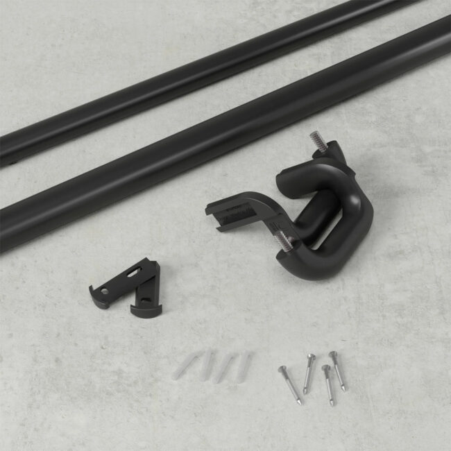 TWILIGHT CURTAIN ROD MAT BLACK 76-213CM - Image 5