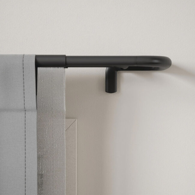 TWILIGHT DOUBLE CURTAIN ROD MAT BLACK 76-213CM - Image 3