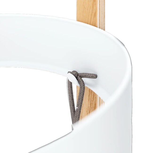 BELLWOOD UMBRELLA STAND WHITE & NATURAL - Image 5