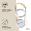 BELLWOOD UMBRELLA STAND WHITE & NATURAL - Image 6