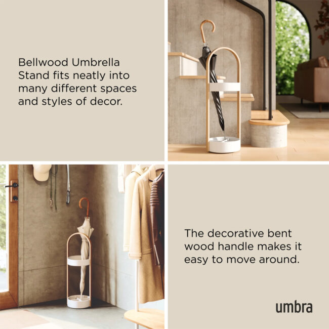 BELLWOOD UMBRELLA STAND WHITE & NATURAL - Image 7