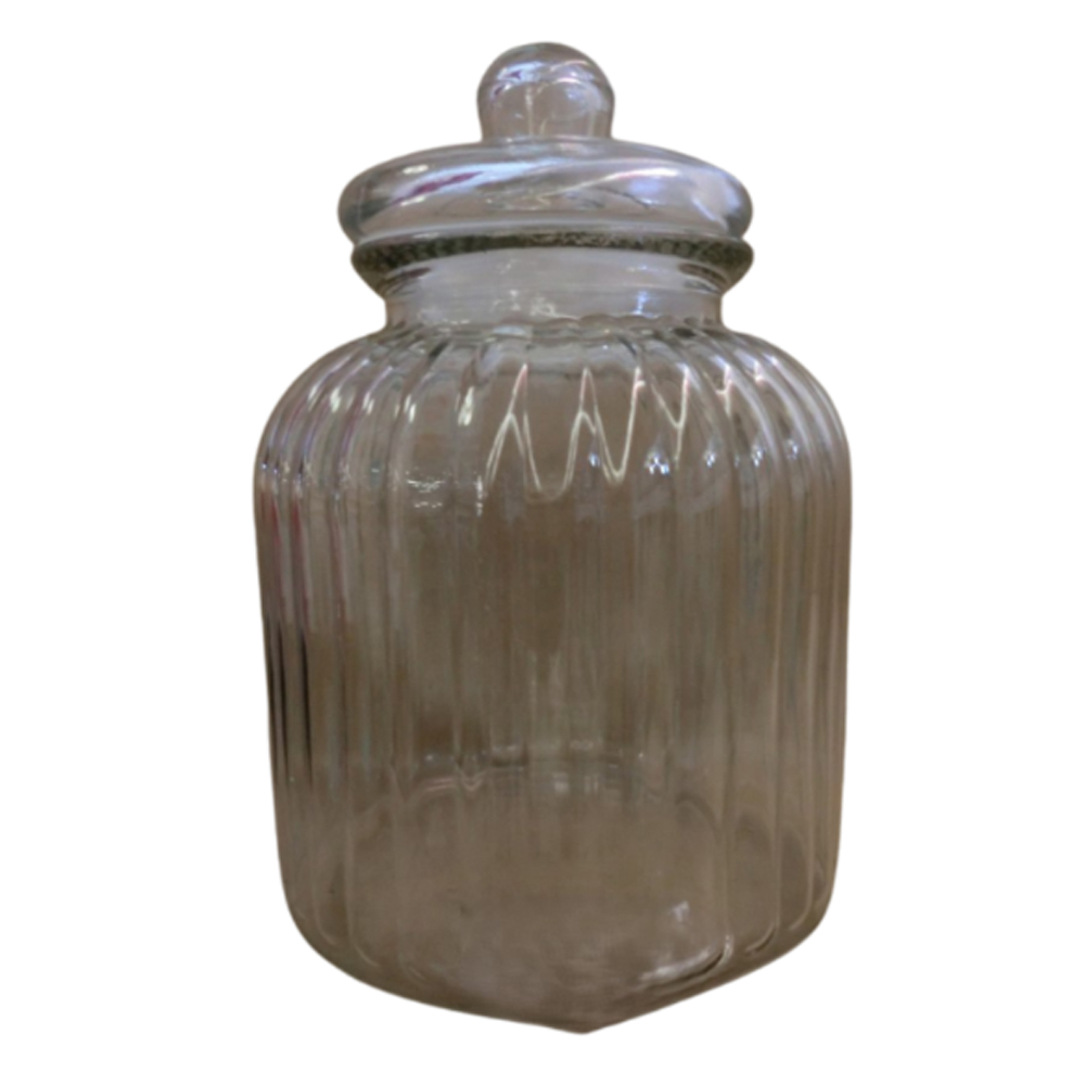 KMT GLASS STORAGE JAR 17X27CM