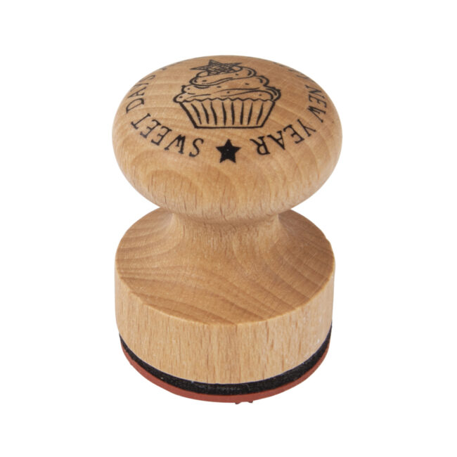 STAMP CUPCAKE NEW YEAR 3CM - Image 3