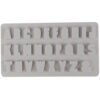 SILICONE CASTING MOULD MINI ABC 27 SHAPES 14,5X26X1CM - Image 2