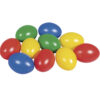 PLASTIC EGGS FOUR COLOURS 6CM 10PCS