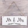 WOOD SIGN RECTANGULAR NATURAL WITH JUTE YARN 40X15X0,6CM - Image 2