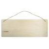 WOOD SIGN RECTANGULAR NATURAL WITH JUTE YARN 40X15X0,6CM