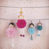 POMPONS SOFT TULLE  BLUE GREY SHADES 4CM & 5CM 8PCS - Image 2