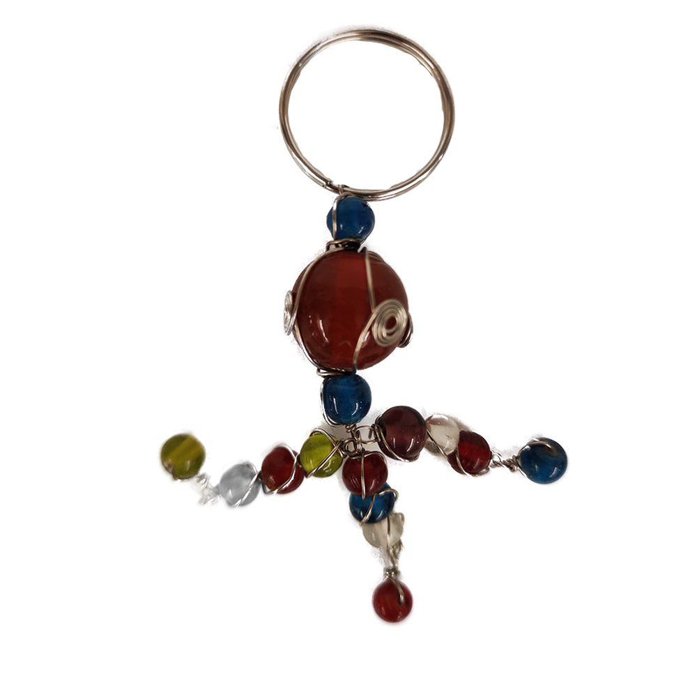 BEADED KEYRING MIX COLORS