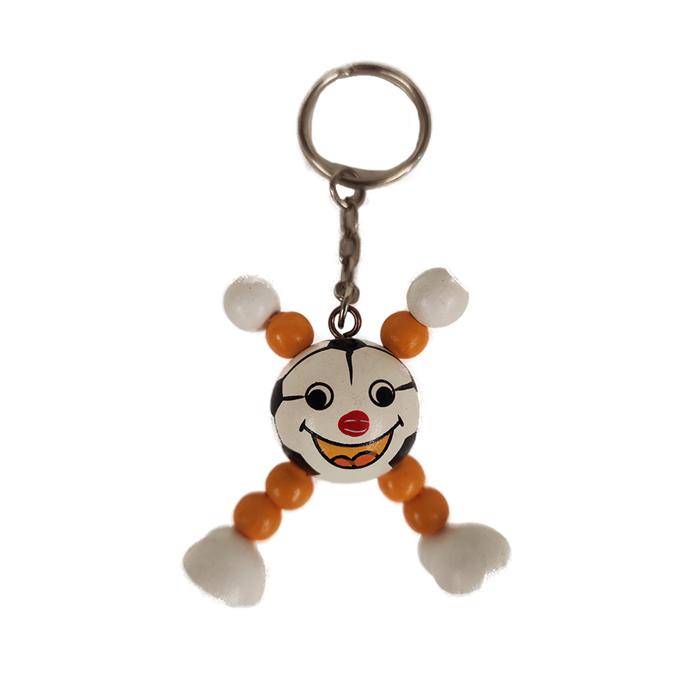 KEYRING FOOTBALL ORANGE/YELLOW