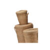 SET OF 3 ROUND CONTAINERS NATURAL FIBRE WITH LID 32X42X50CM - Image 2