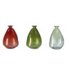 GLASS VASE ASSORTED 3 COLORS 13,5X10,5CM