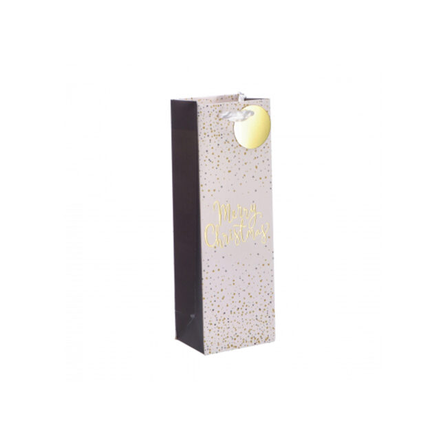 XMAS BOTTLE HOLDER BAG ASSORTED 3 COLORS 12X9X36CM - Image 3