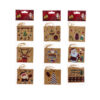 SET OF 12 XMAS GREETING CARDS PAPER ASSORTED 3 DESIGNS 8X7CM