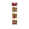 SET OF 12 XMAS GREETING CARDS PAPER ASSORTED 3 DESIGNS 8X7CM - Image 2